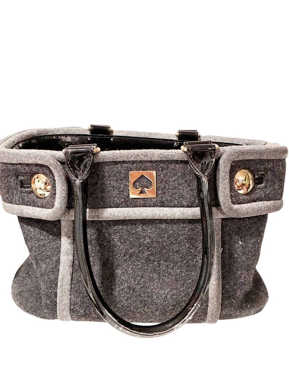 Kate Spade Alda Quinn Chestnut Hill Wool Bag Purse Grey Shoulderbag